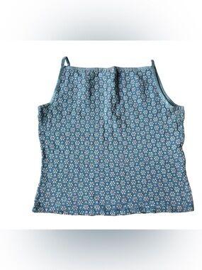 VINTAGE 90S RAVE CITY FLORAL CROP TOP CAMISOLE TANK MEDIUM WOMENS